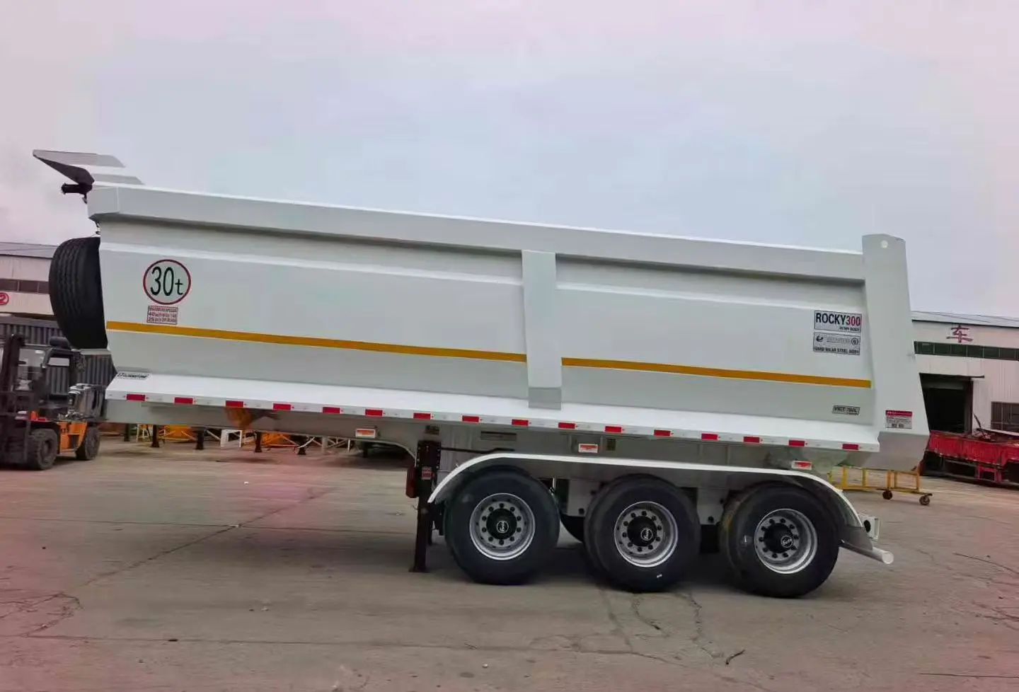 Gebrauchter 40-Fuß-Flachbett-Container-Sattelauflieger